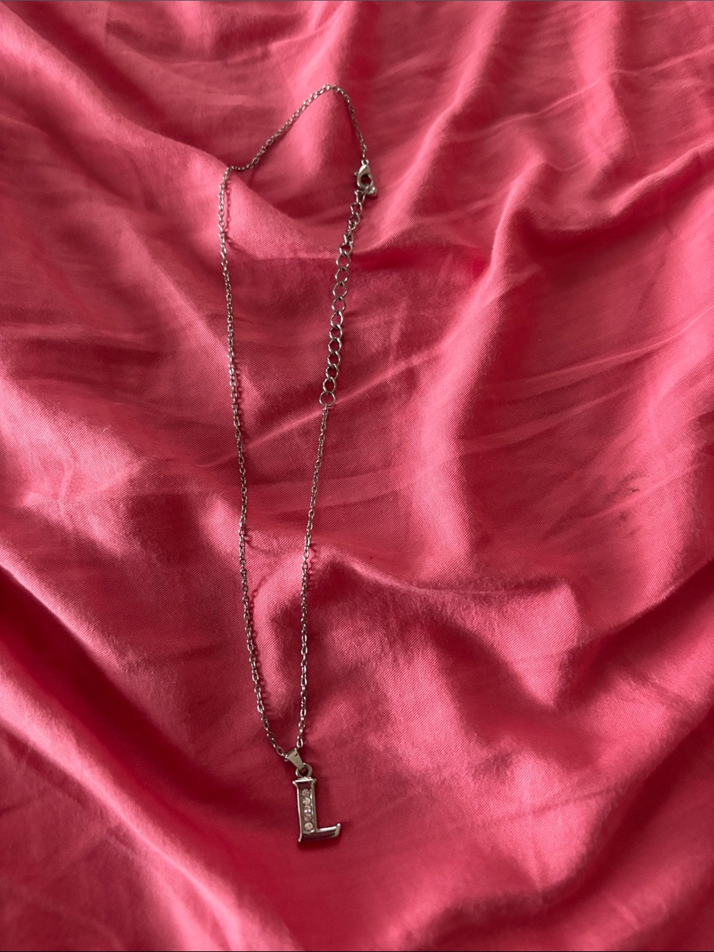 Initial 'L' Pendant Necklace - stainless steel-Women Jewelry